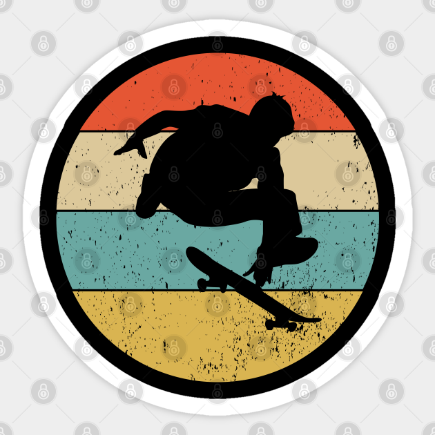 Skateboard Vintage Skateboarding Retro Skateboarder Gifts Sticker